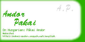 andor pakai business card